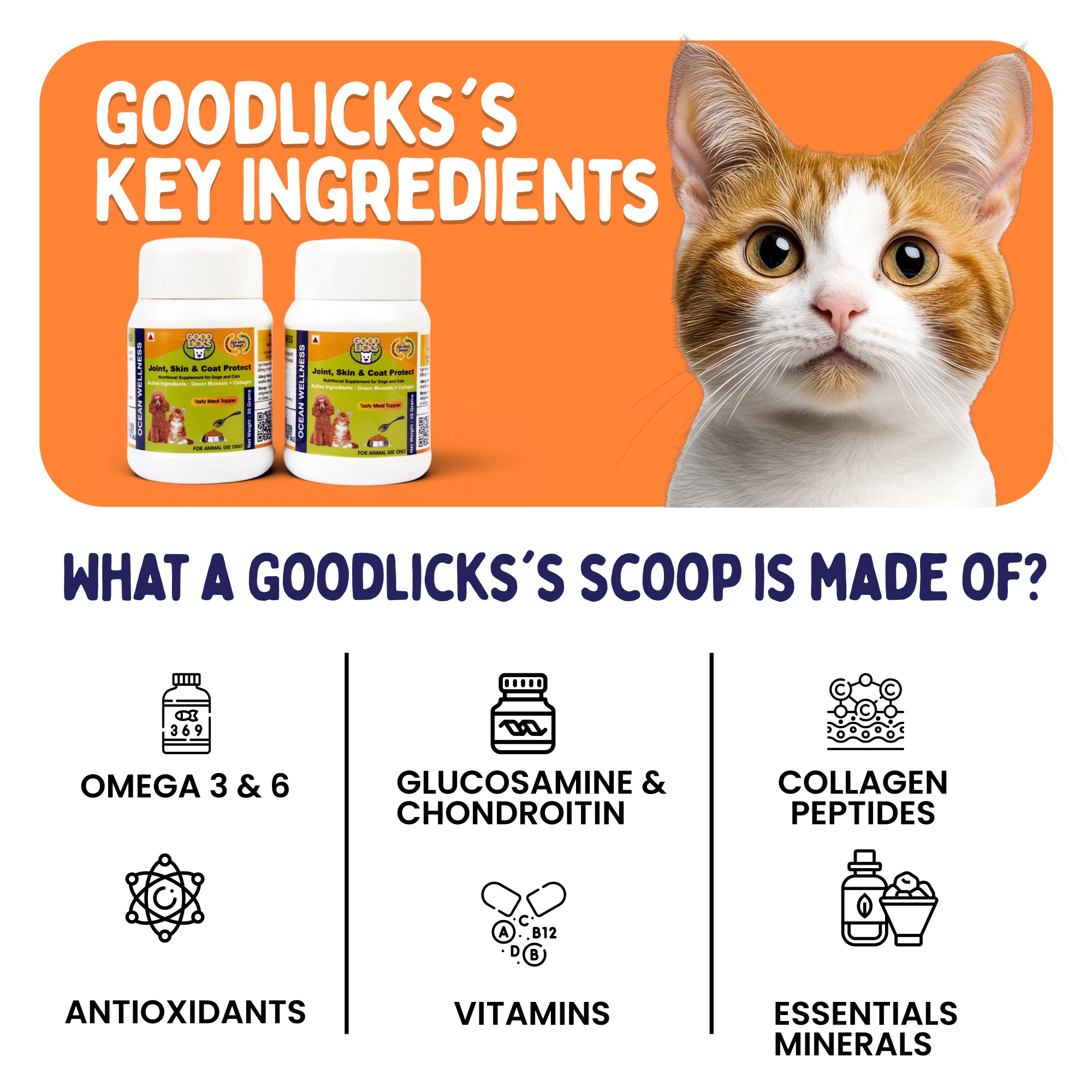 GOOD LICKS™ Joint and Mobility Health Supplement for Cats (30 Grams x2)