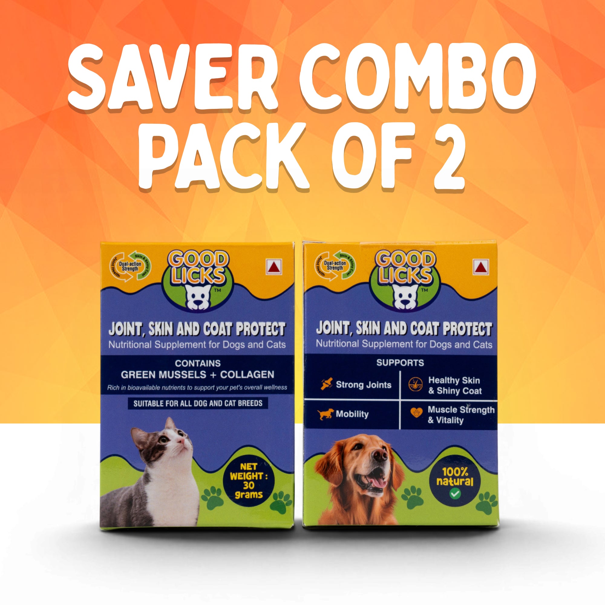 GOOD LICKS™ Joint Skin and Coat Protect for Dogs (30 Grams * 2)