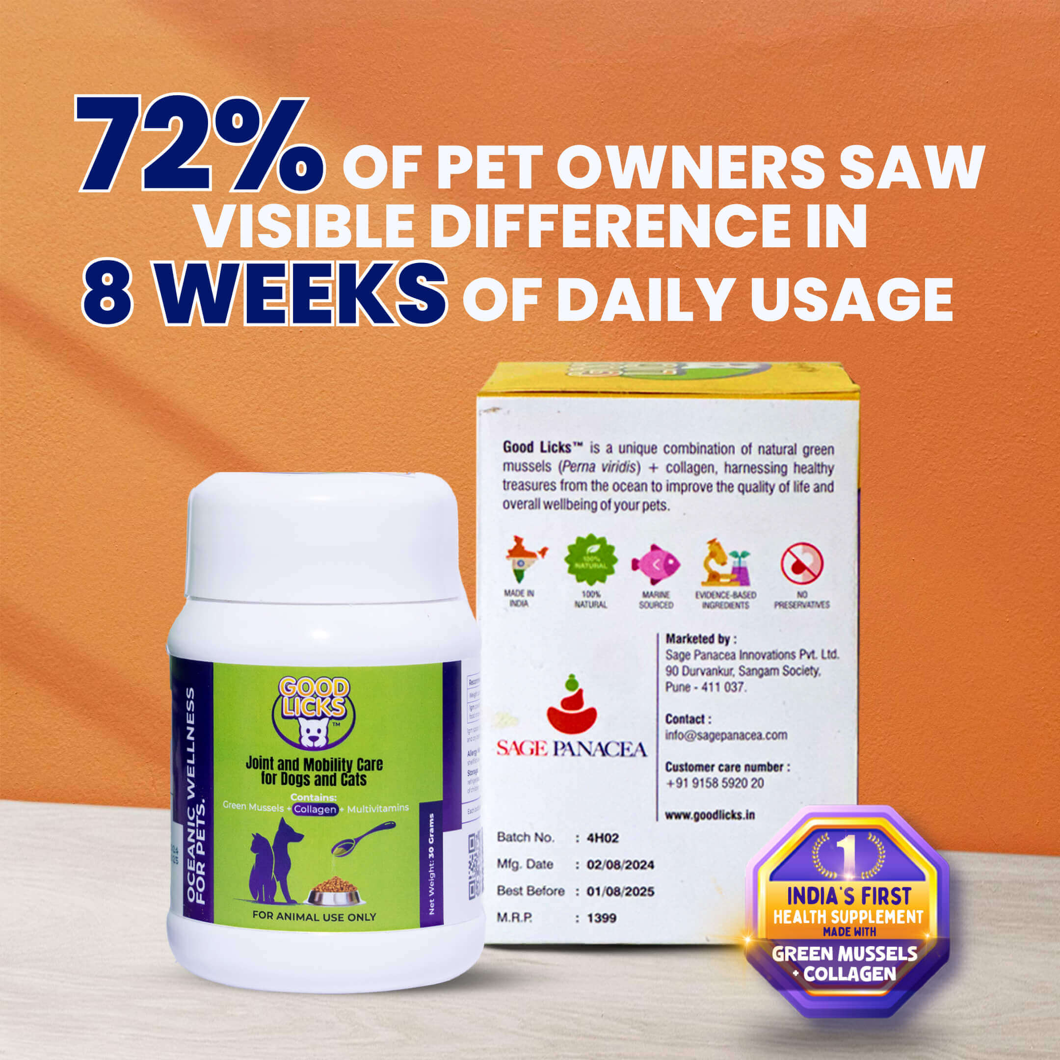 joint and mobility health supplement for cats and dogs